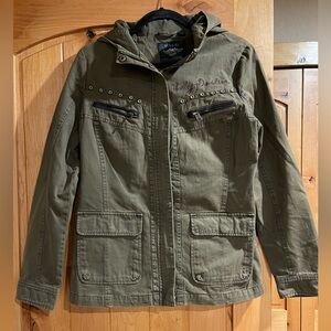 𝓗𝓪𝓻𝓵𝓮𝔂 𝓓𝓪𝓿𝓲𝓭𝓼𝓸𝓷  zipper and snap Denim Jacket